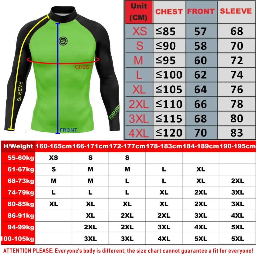 New Men'S Surfing Shirt Camouflage Gradient Lycra Rashguard RIGHTTRACK Surf Sportswear Beach UV Protection Swimwear UPF50+