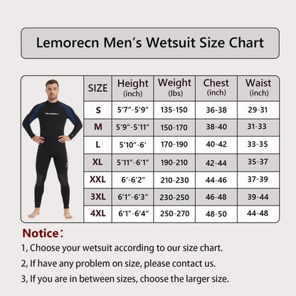 Men'S Wetsuit 3/2Mm and 5/4Mm,Full Wetsuits for Men and Women,Wetsuits for Diving Snorkeling Surfing Swimming