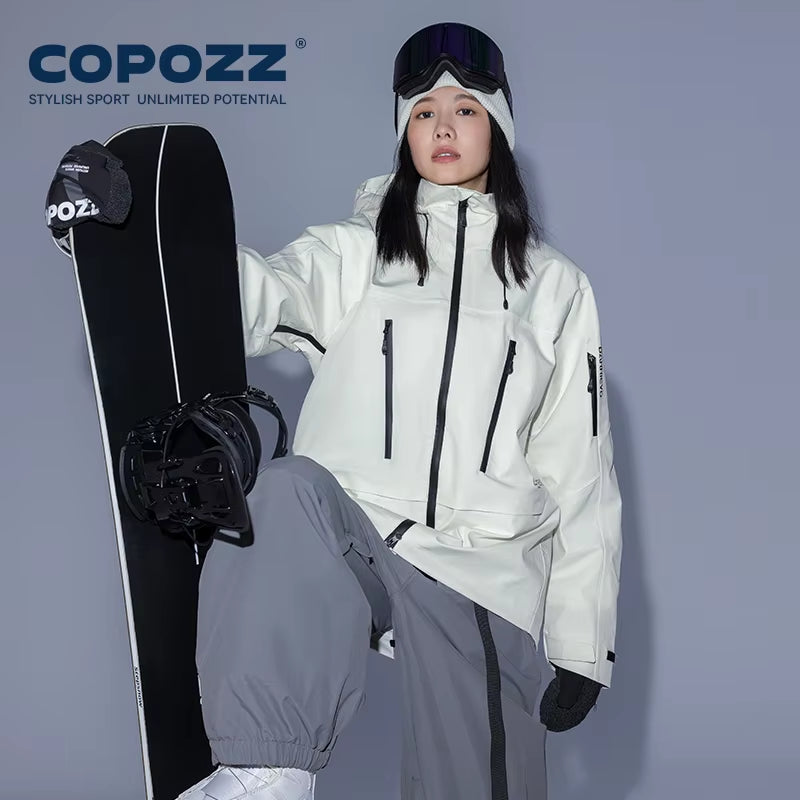 Ski Jacket Women Man Hooded Ski Wear Windproof Winter Overalls Hoodie Waterproof Outdoor Sports Clothing Snowboard