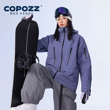 Ski Jacket Women Man Hooded Ski Wear Windproof Winter Overalls Hoodie Waterproof Outdoor Sports Clothing Snowboard