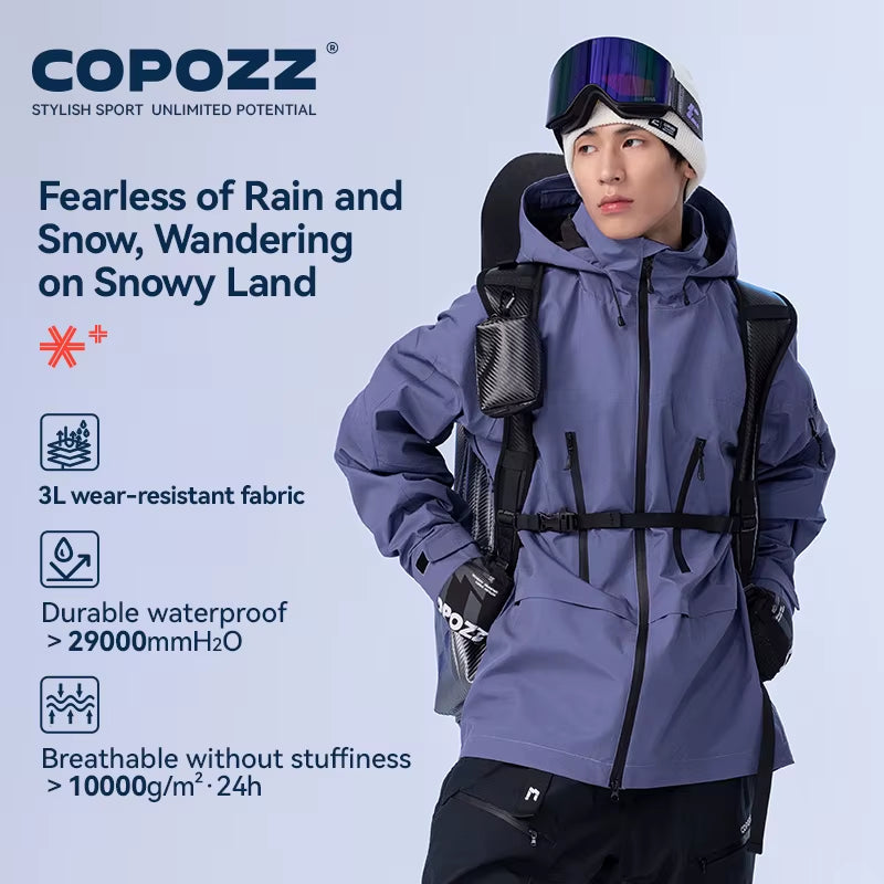 Ski Jacket Women Man Hooded Ski Wear Windproof Winter Overalls Hoodie Waterproof Outdoor Sports Clothing Snowboard