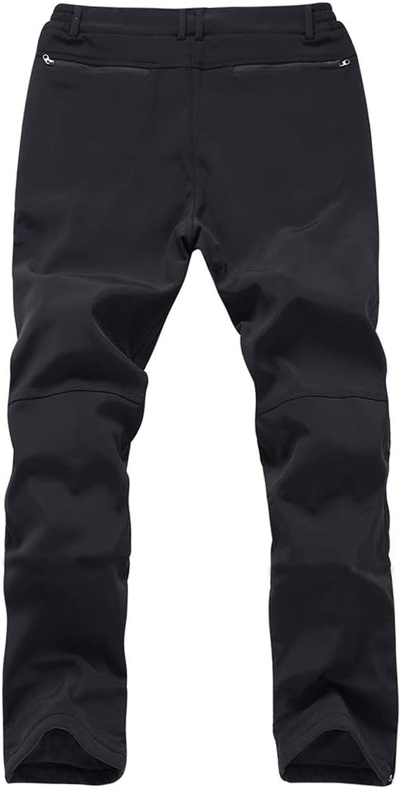 Mens Snow Ski Waterproof Softshell Snowboard Pants Outdoor Hiking Fleece Lined Zipper Bottom Leg